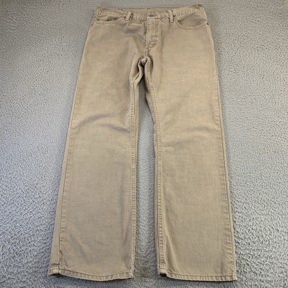 Levi's Other - Levis 514 Jeans Mens 36x30‎ Tan Slim Straight 5-Pocket Cotton Pants Zip Button